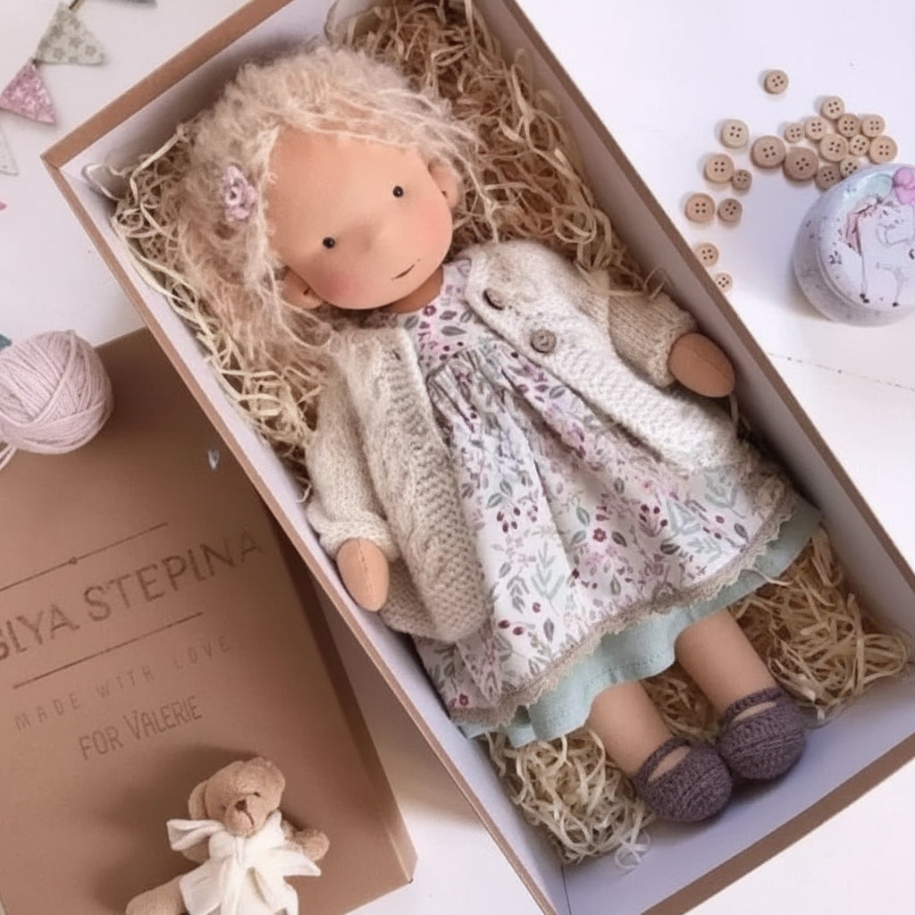Cotton Plush Companion Doll for Creative Storytelling & Open-Ended Play | Handcrafted Soft Body Design for Kids | Thomler