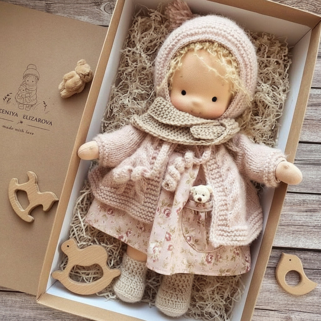 Cotton Plush Companion Doll for Creative Storytelling & Open-Ended Play | Handcrafted Soft Body Design for Kids | Thomler