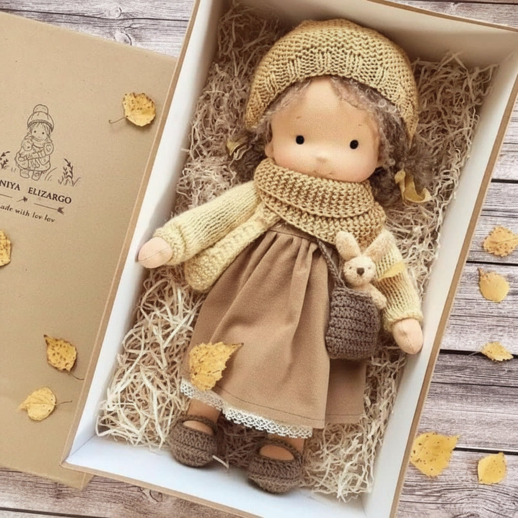 Cotton Plush Companion Doll for Creative Storytelling & Open-Ended Play | Handcrafted Soft Body Design for Kids | Thomler