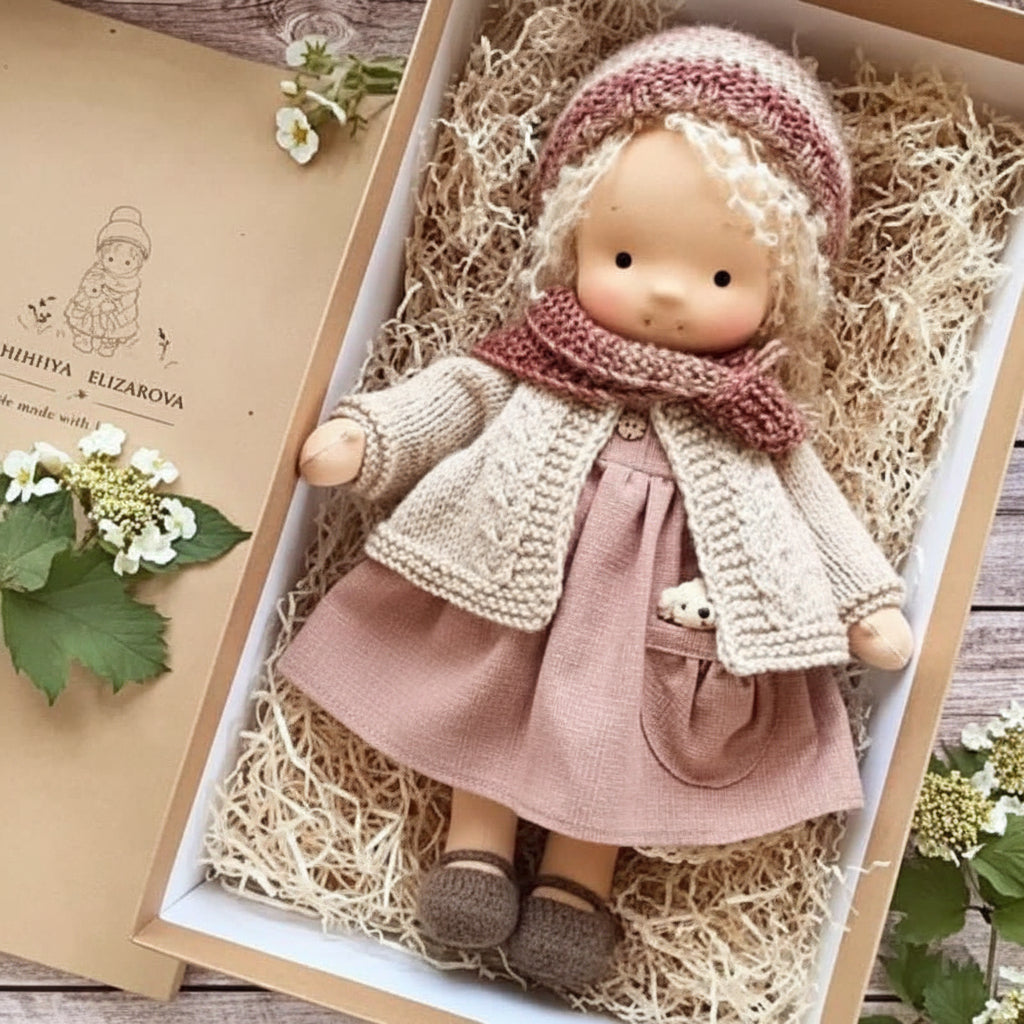 Cotton Plush Companion Doll for Creative Storytelling & Open-Ended Play | Handcrafted Soft Body Design for Kids | Thomler