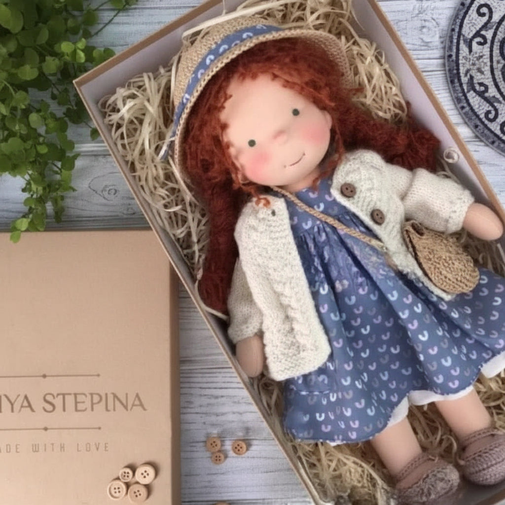 Cotton Plush Companion Doll for Creative Storytelling & Open-Ended Play | Handcrafted Soft Body Design for Kids | Thomler