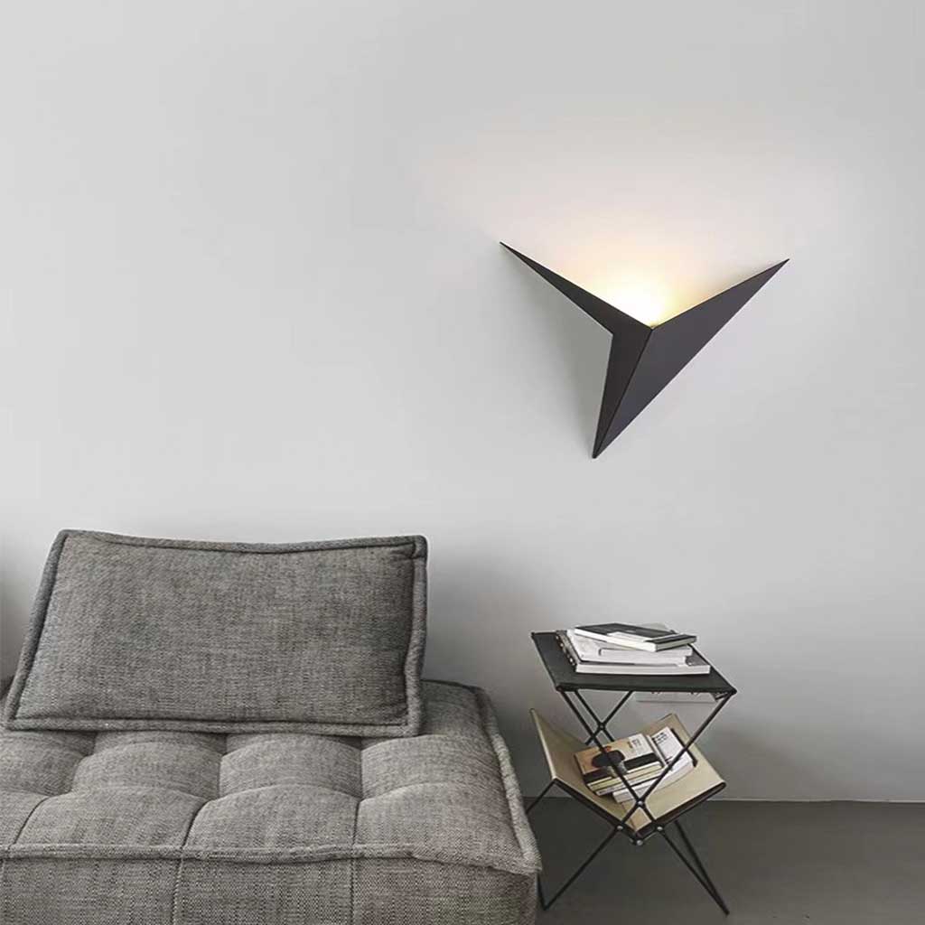 Wall Light Metal 9.8 in x 4.7 in 3W Black White Gold Modern Home Bedroom Living Room Lighting Fixture | Thomler