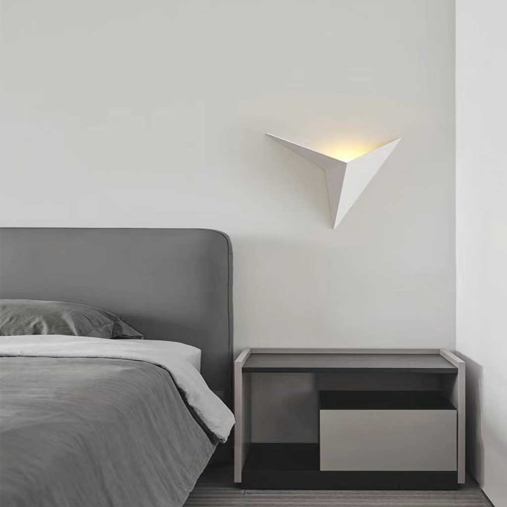 Wall Light Metal 9.8 in x 4.7 in 3W Black White Gold Modern Home Bedroom Living Room Lighting Fixture | Thomler
