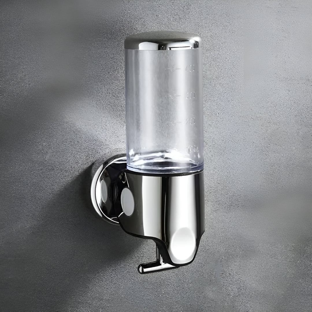 Wall-Mount Soap Dispenser for Bathroom & Kitchen | Space-Saving Metal Pump with Stainless Steel Finish & 17 oz Capacity | Liquid Soap | Thomler