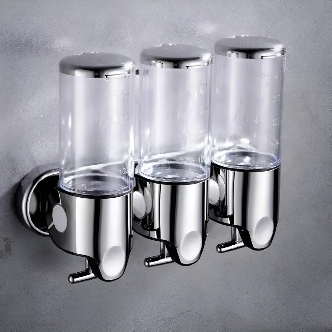 Wall-Mount Soap Dispenser for Bathroom & Kitchen | Space-Saving Metal Pump with Stainless Steel Finish & 17 oz Capacity | Liquid Soap | Thomler