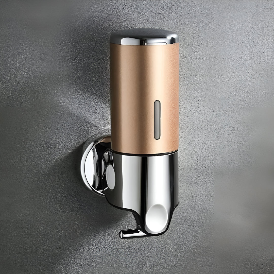 Wall-Mount Soap Dispenser for Bathroom & Kitchen | Space-Saving Metal Pump with Stainless Steel Finish & 17 oz Capacity | Liquid Soap | Thomler