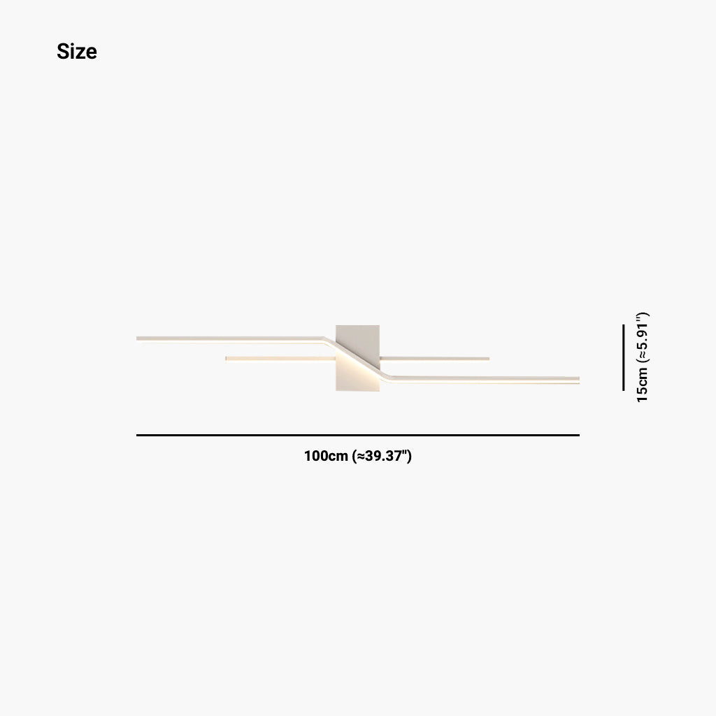 Wall Light Metal Linear LED 39.4 in Dimmable Bedroom Living Room Modern Minimalist Nordic Indoor Lighting Fixture | Thomler