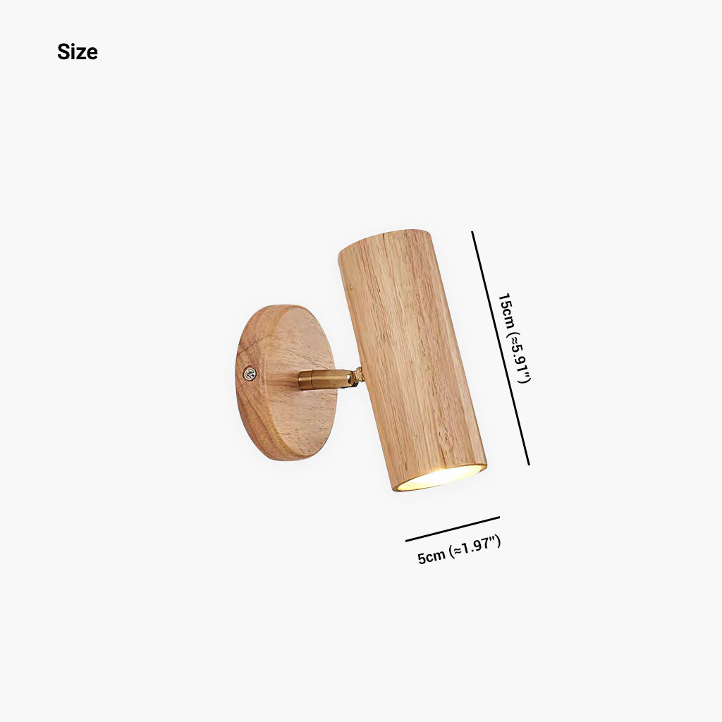 Ceiling Wall Spotlight Wood Adjustable 5.9 in (15.0 cm) Modern Nordic 1 3 4 Heads | Thomler