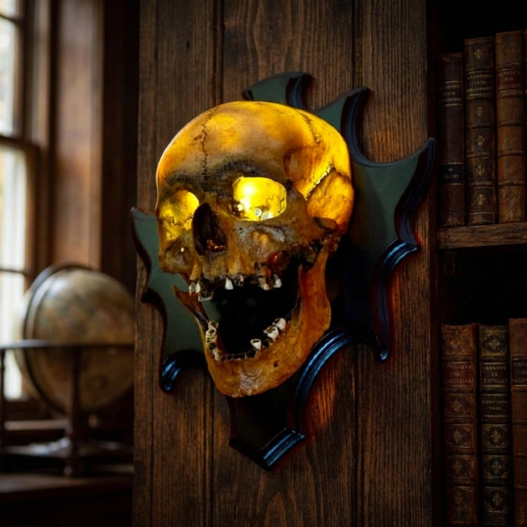 Illuminated Skull Night Light with Sound Effects and Eerie Glow | Thomler