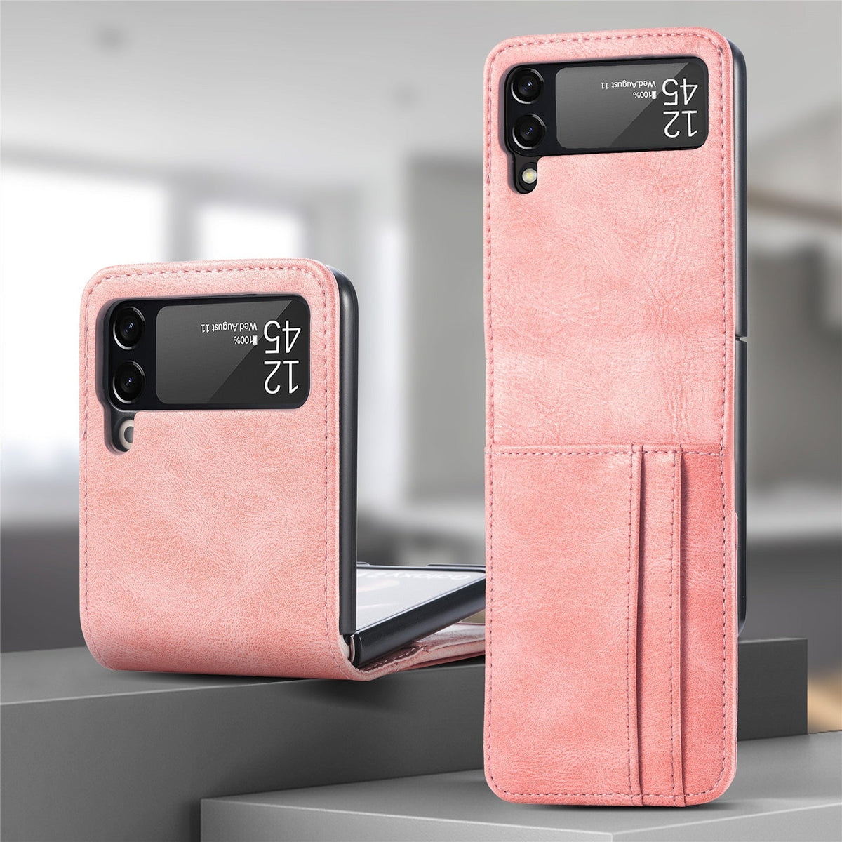Samsung Galaxy Z Flip Card Holder Case Premium PU Leather Wallet Protection Cover for Flip 3 4 5 6 7 8 with Multiple Card Slots | Thomler