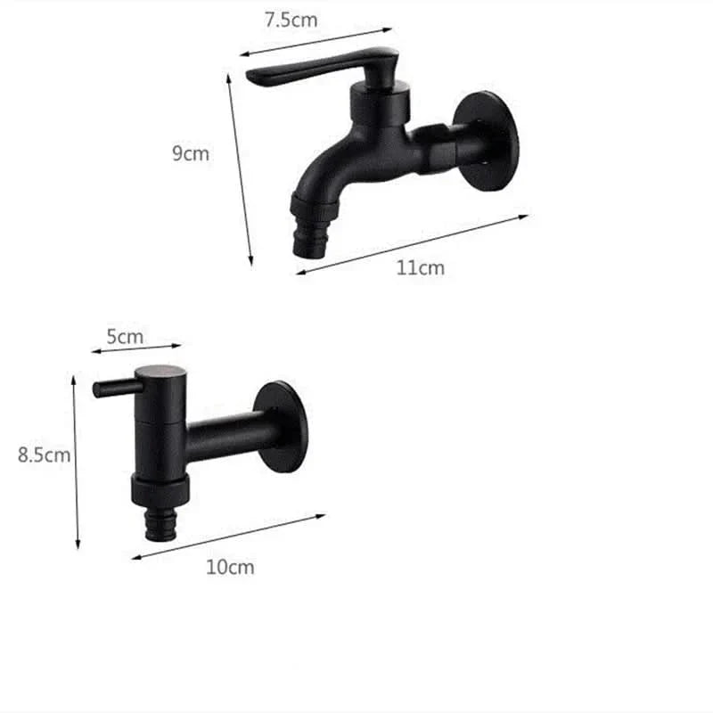 Wall-Mount Brass Faucet – Matte Black Finish for Indoor & Outdoor Use | Thomler