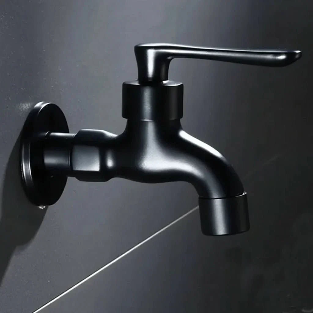 Wall-Mount Brass Faucet – Matte Black Finish for Indoor & Outdoor Use | Thomler