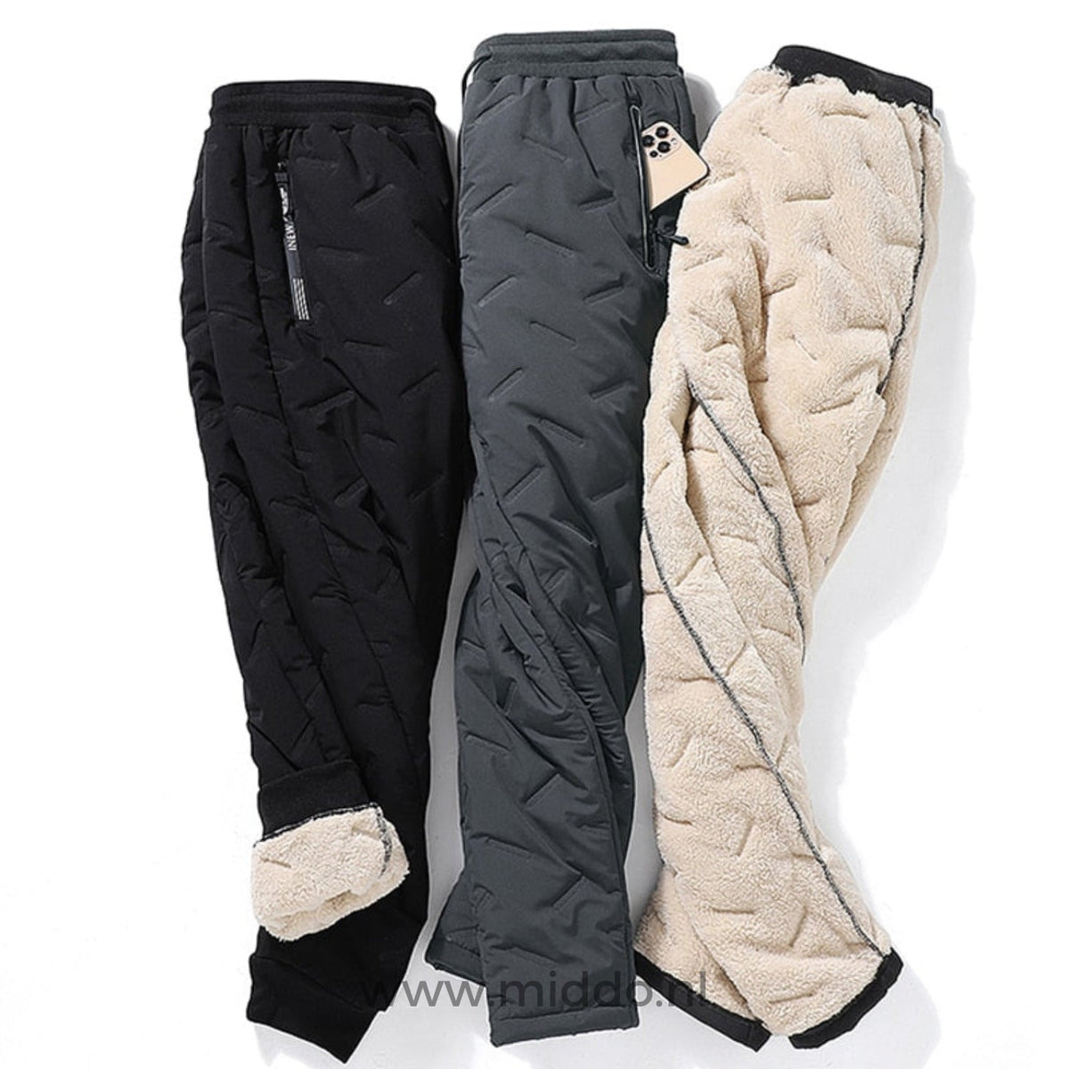 Insulated Pants with Plush Fleece Lining – Waterproof & Windproof Winter Bottoms for Men & Women | Thomler
