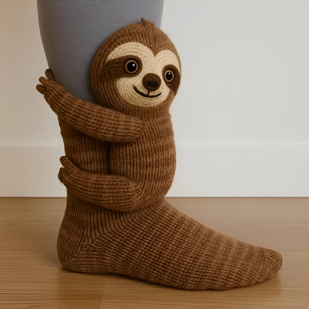 Cozy Animal Slipper Socks with Grip Soles – Soft Fleece Indoor Footwear for Winter | Thomler