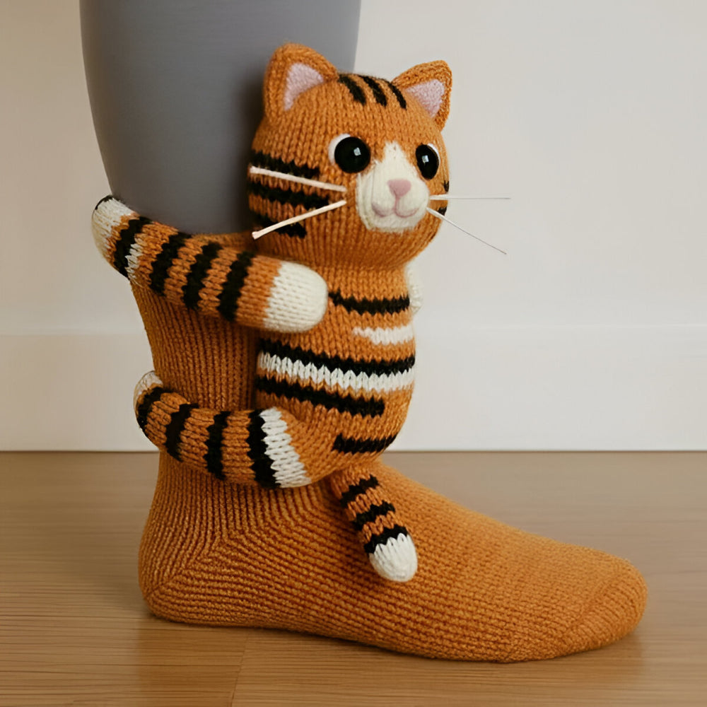 Cozy Animal Slipper Socks with Grip Soles – Soft Fleece Indoor Footwear for Winter | Thomler