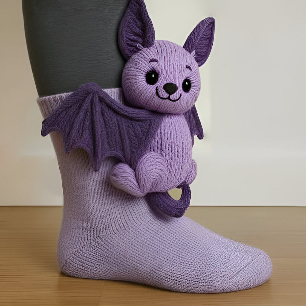 Cozy Animal Slipper Socks with Grip Soles – Soft Fleece Indoor Footwear for Winter | Thomler