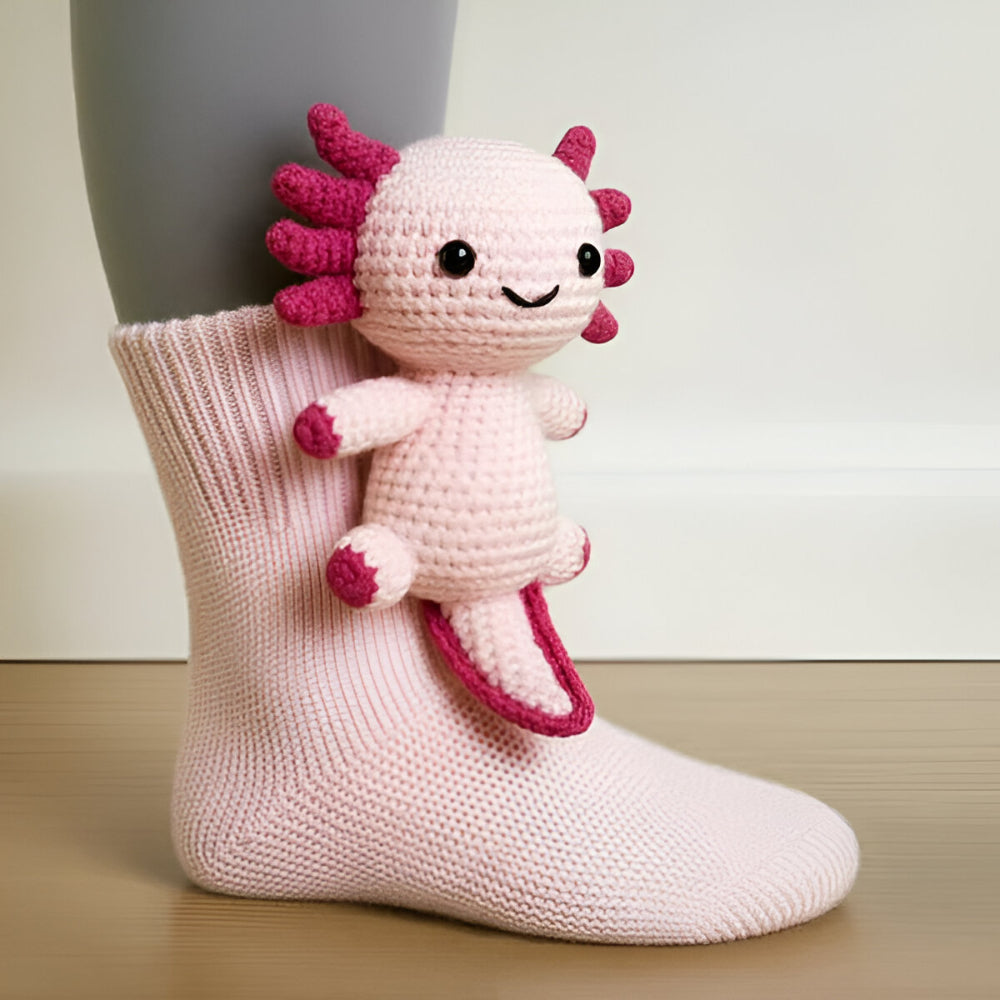 Cozy Animal Slipper Socks with Grip Soles – Soft Fleece Indoor Footwear for Winter | Thomler