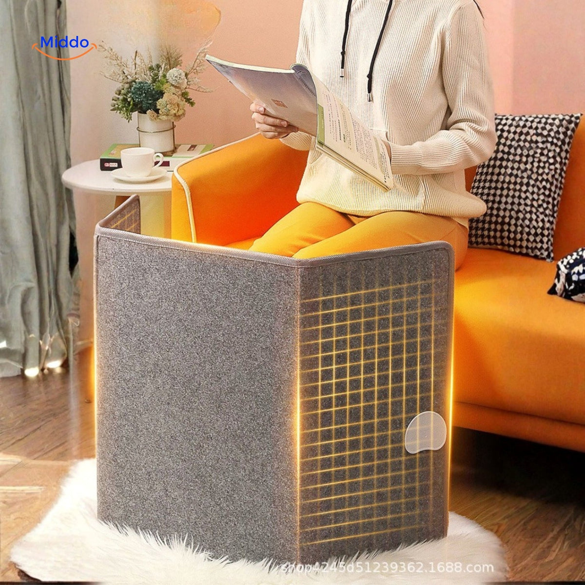 Electric Leg & Foot Warmer with 3-Sided Heat & 8 Temperature Settings | Thomler