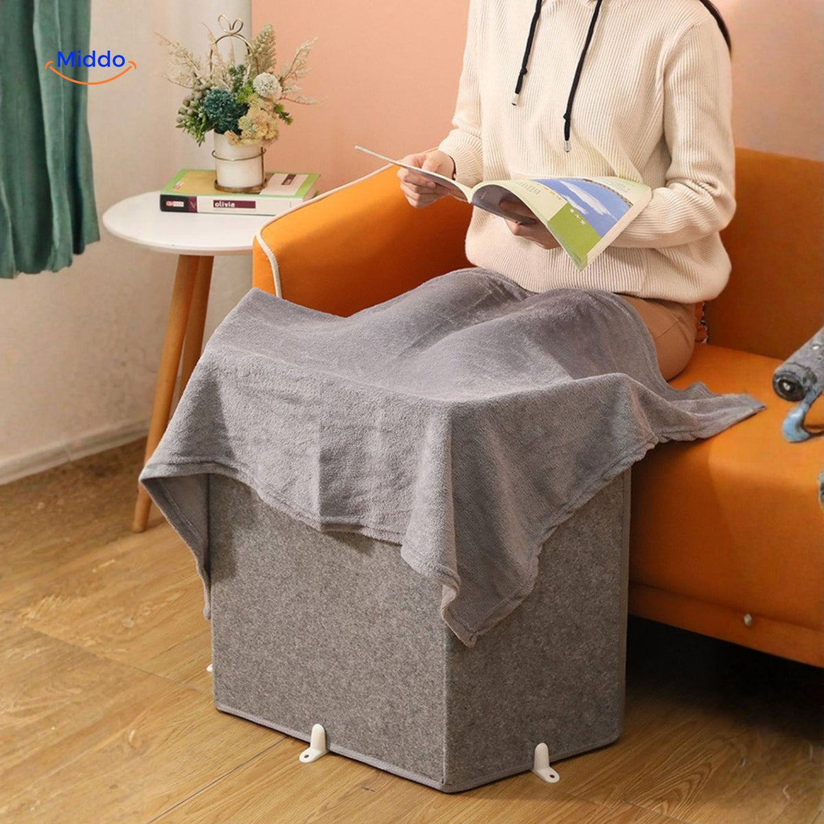 Electric Leg & Foot Warmer with 3-Sided Heat & 8 Temperature Settings | Thomler