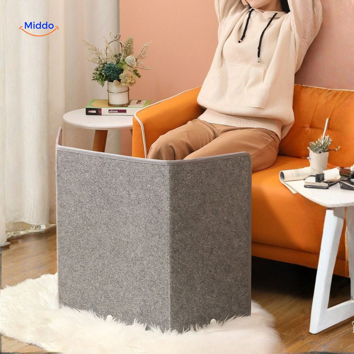 Electric Leg & Foot Warmer with 3-Sided Heat & 8 Temperature Settings | Thomler