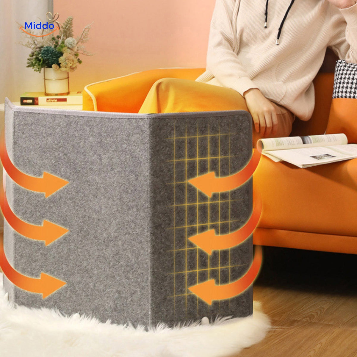 Electric Leg & Foot Warmer with 3-Sided Heat & 8 Temperature Settings | Thomler