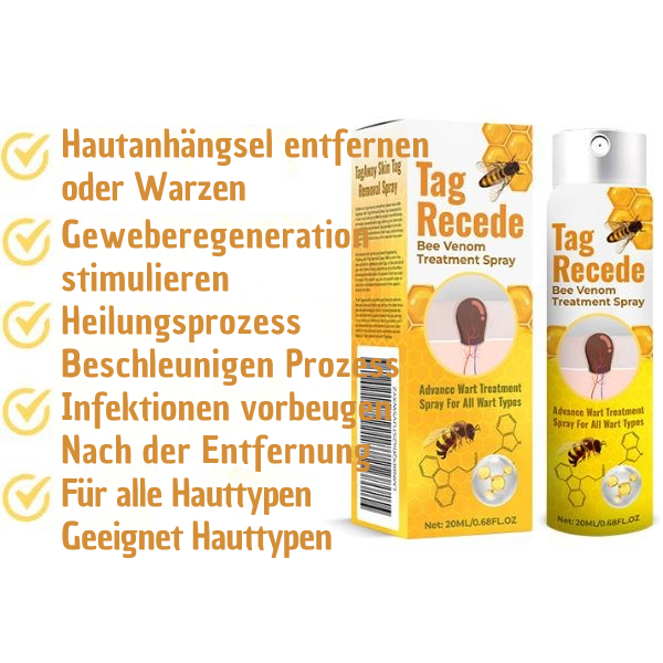 Skin Tag Removal Spray for Warts & Blemishes - Bee Venom Formula - Pain-Free Application - For All Skin Types - Face, Neck, Body Treatment - | Thomler