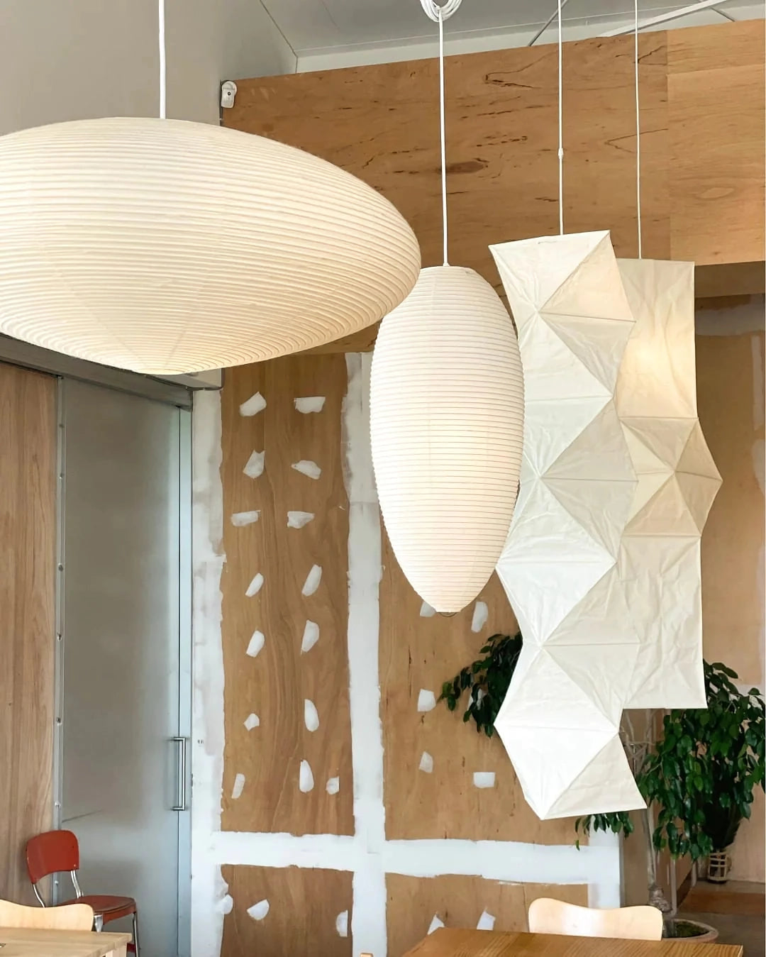 Akari Handcrafted Mulberry Paper Pendant Light 17.7 in Ceiling Indoor Warm Glow LED Edison Bulb | Thomler