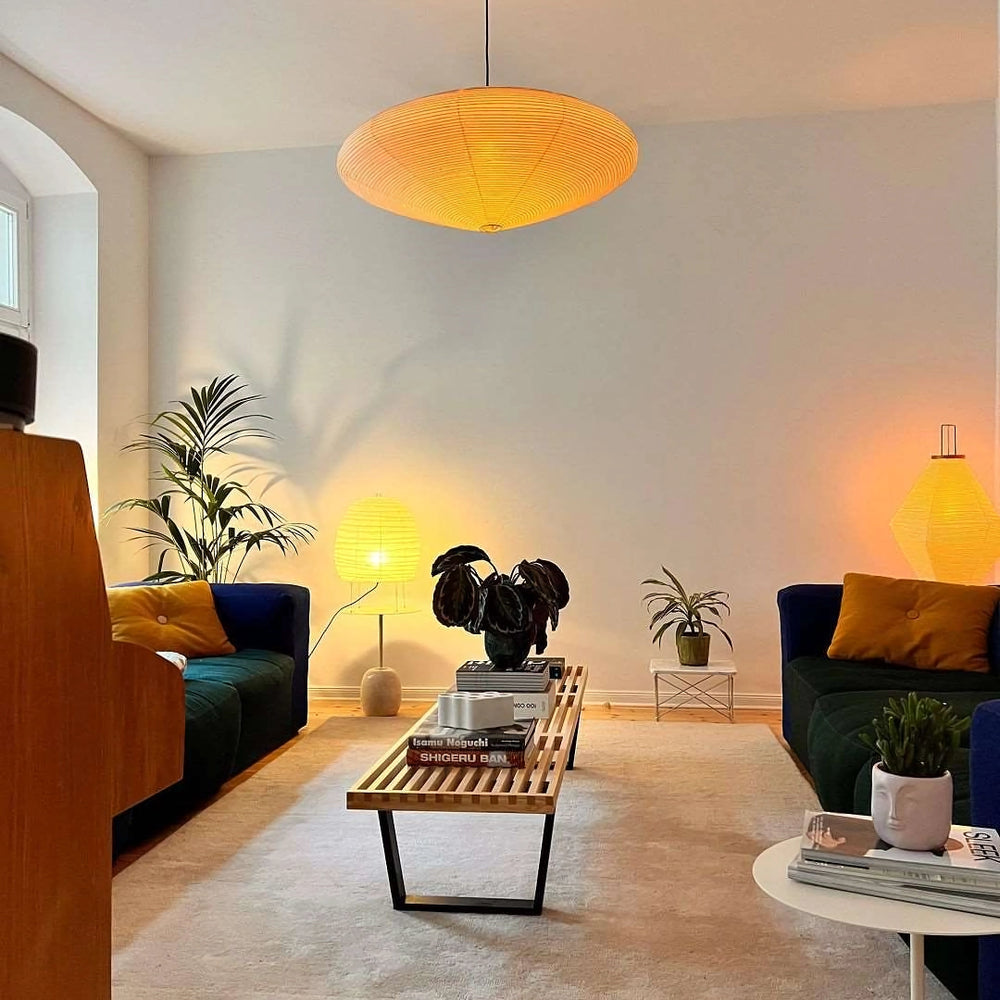 Mulberry Paper Swag Pendant Light 17.7 in x 9.8 in White Indoor Ceiling Hanging Lamp Modern Home Decor Living Room Bedroom | Thomler