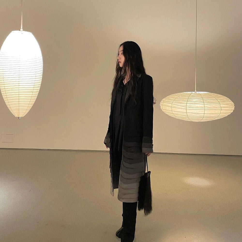 Akari Handcrafted Mulberry Paper Pendant Light 17.7 in Ceiling Indoor Warm Glow LED Edison Bulb | Thomler