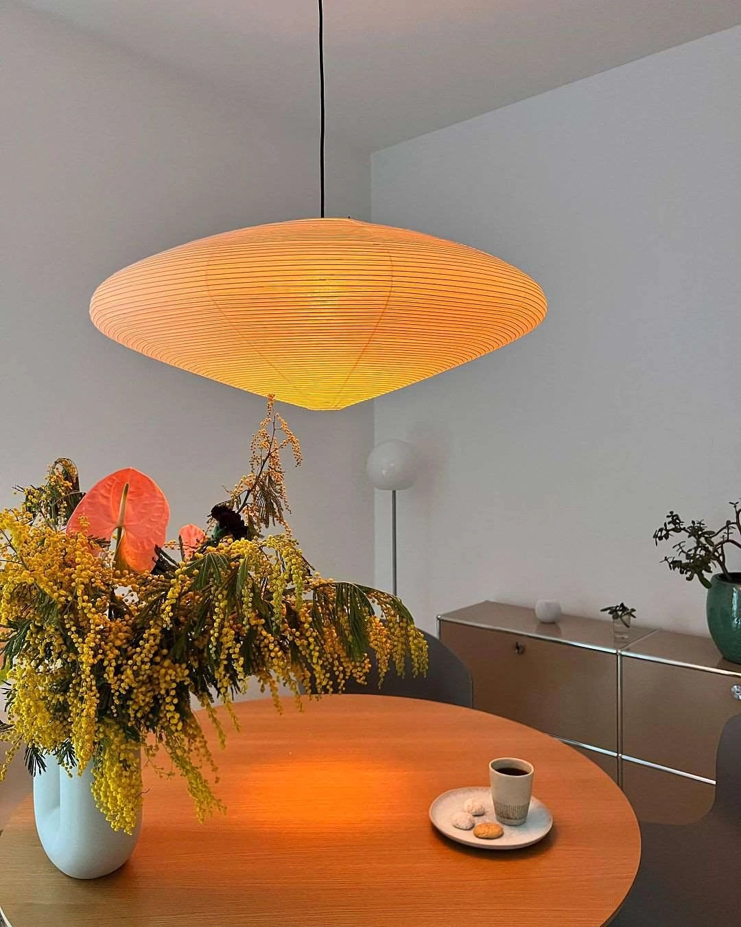 Mulberry Paper Swag Pendant Light 17.7 in x 9.8 in White Indoor Ceiling Hanging Lamp Modern Home Decor Living Room Bedroom | Thomler