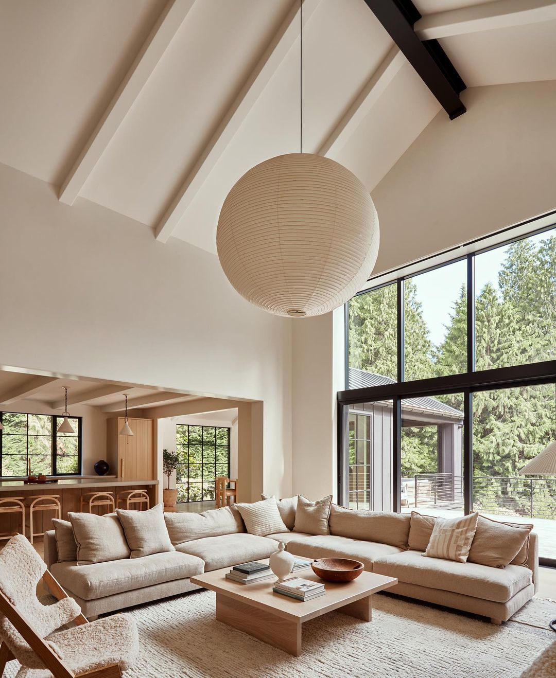 Pendant Lamp Mulberry Paper 15.7 in Adjustable Indoor Ceiling Lighting Modern Dining Room Kitchen Island Hanging Light | Thomler