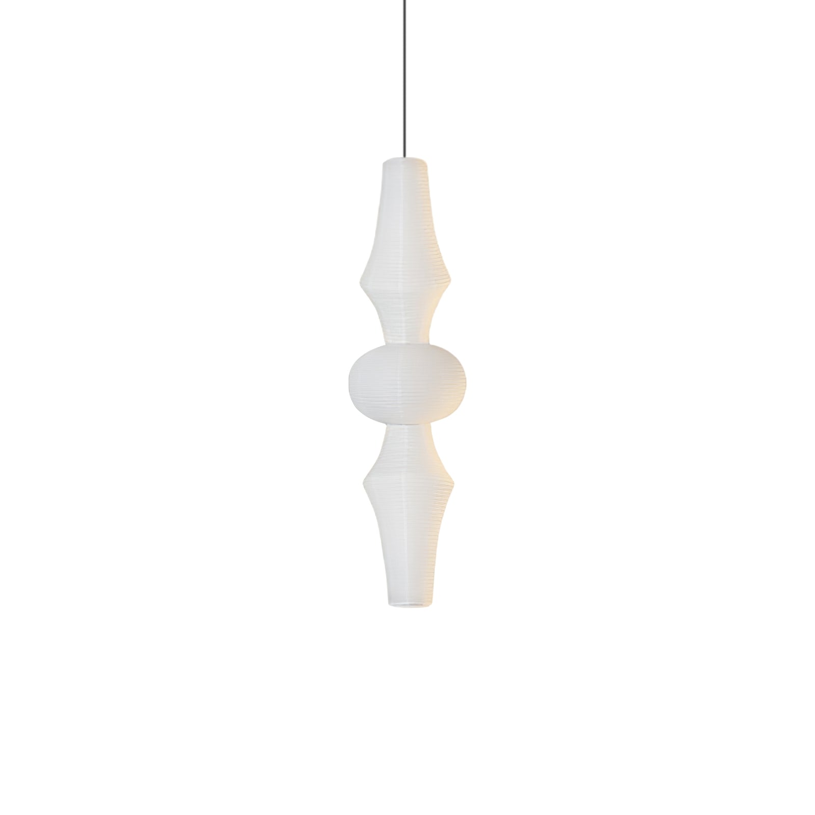 Washi Paper Pendant Light 12.2 in x 55.1 in White Indoor Ceiling Hanging Lamp Warm Ambient Lighting Decorative E26 E27 | Thomler