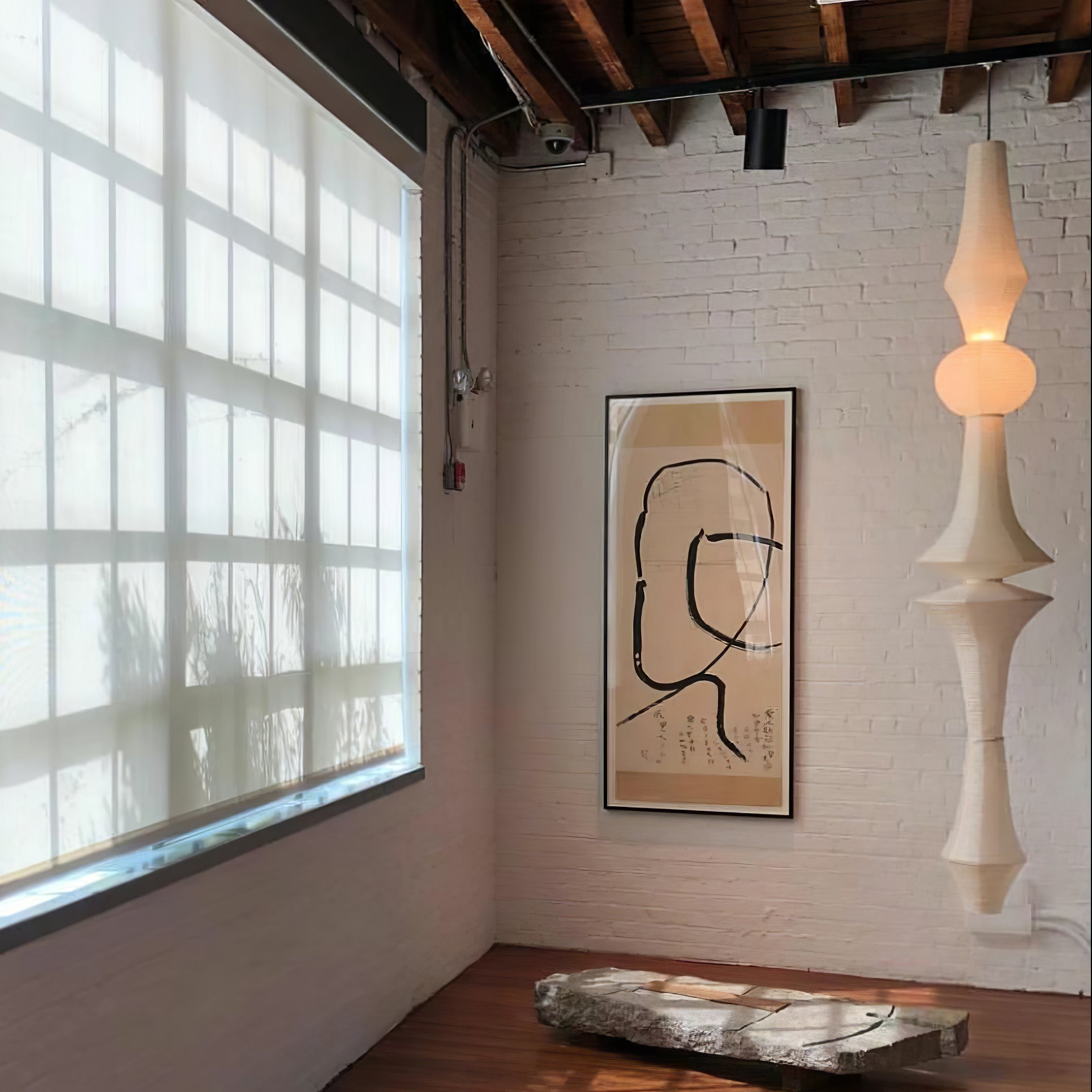 Washi Paper Pendant Light 12.2 in x 55.1 in White Indoor Ceiling Hanging Lamp Warm Ambient Lighting Decorative E26 E27 | Thomler