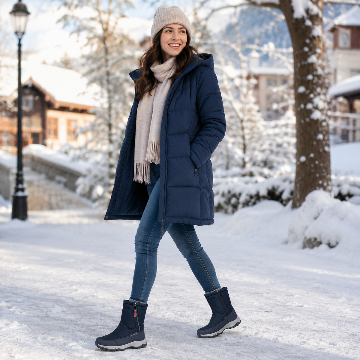 Insulated Waterproof Snow Boots for Women – Slip-Resistant Winter Footwear with Plush Lining for Cold Weather | Thomler