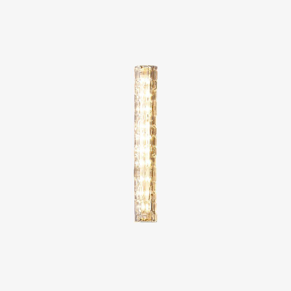 Contemporary Gold Brass & Glass Cylinder Wall Light for Indoor Living Spaces | Thomler