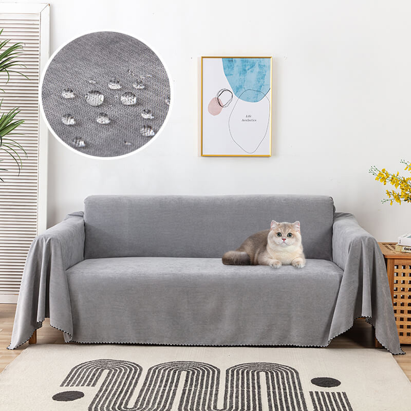 Couch Protector Cover Waterproof Non-Slip Pet-Friendly for Living Room Furniture Cotton Blend Throw Multiple Sizes Available | Thomler