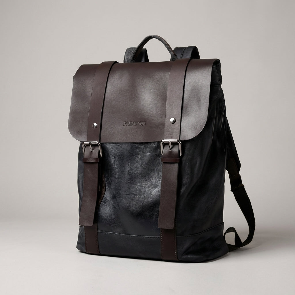 Full-Grain Leather Daypack with Laptop Sleeve – Water-Resistant Commuter Bag for Work School & Travel | Thomler