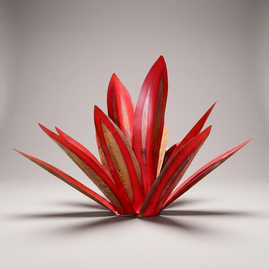 Garden Ornament Metal Agave 35.0 cm Green Solar LED Outdoor Patio Sculpture Waterproof Decorative Plant | Thomler