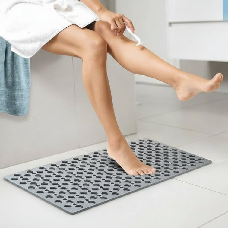 Shower Mat PVC Anti-Slip 17.7 in x 29.5 in Bathroom Safety Non-Skid Floor Rug | Thomler