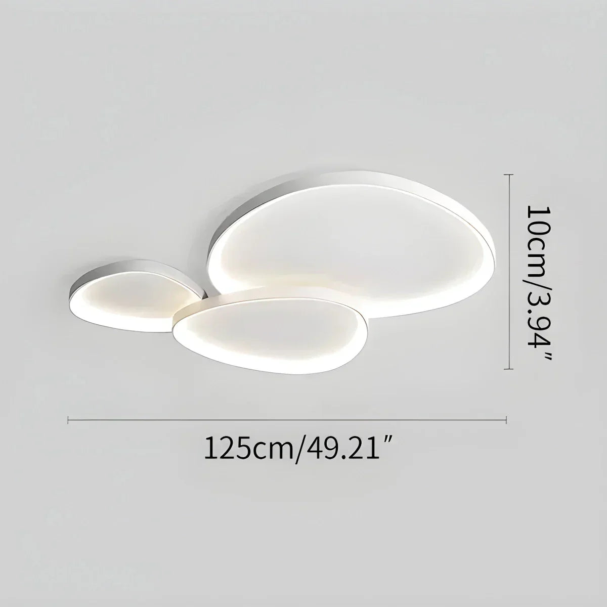 Ceiling Light Metal Oval 60.0 cm Dimmable LED Bedroom Hallway Living Room Adjustable Light Colours | Thomler