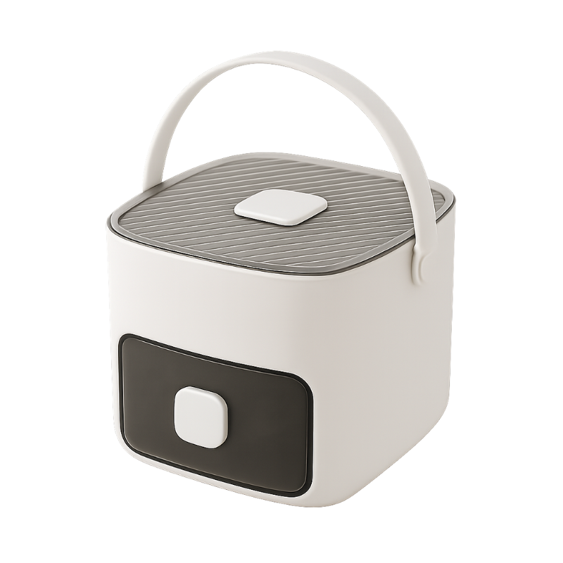 Ice Cube Maker with Press Release Storage Container for Kitchen Freezer Picnics | Thomler