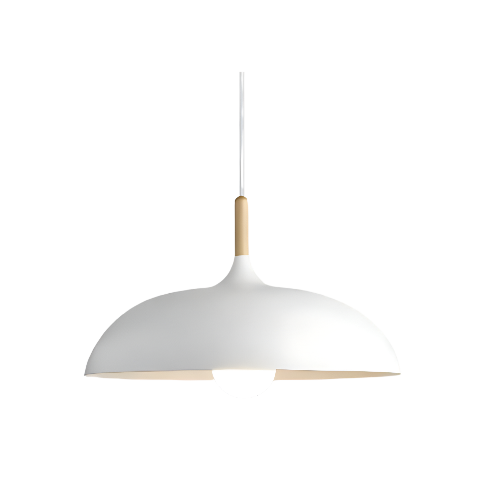 Pendant Light Wood Iron Shade Ø35.0–60.0 cm Dining Room Kitchen Island Japandi Scandinavian Hanging Ceiling Lamp E27 | Thomler