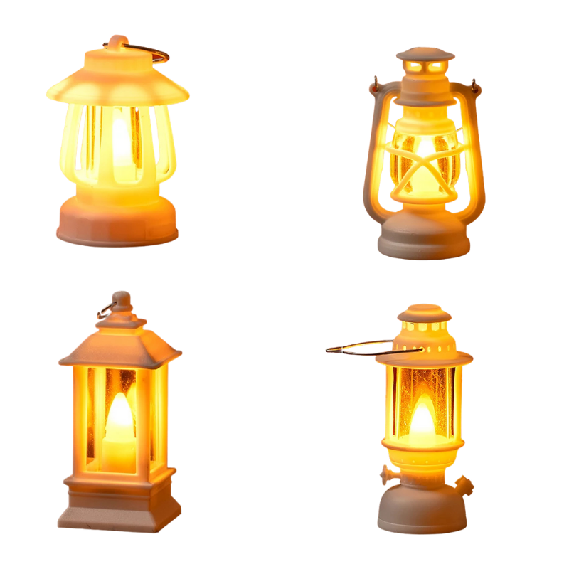 Miniature LED Night Light for Dollhouses & Shelves – Vintage Style Accent Lamp for Play Scenes & Display | Thomler