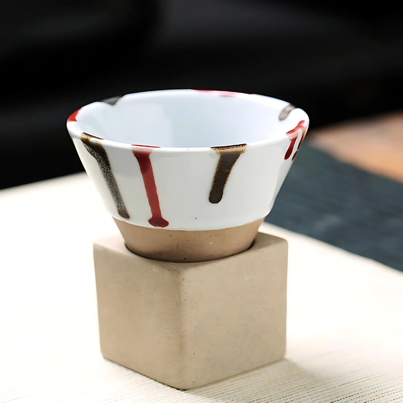 Japanese Ceramic Coffee Cup with Saucer Set – Handcrafted Artisan Glaze Design for Espresso, Tea & Hot Beverages – Heat-Retaining | Thomler