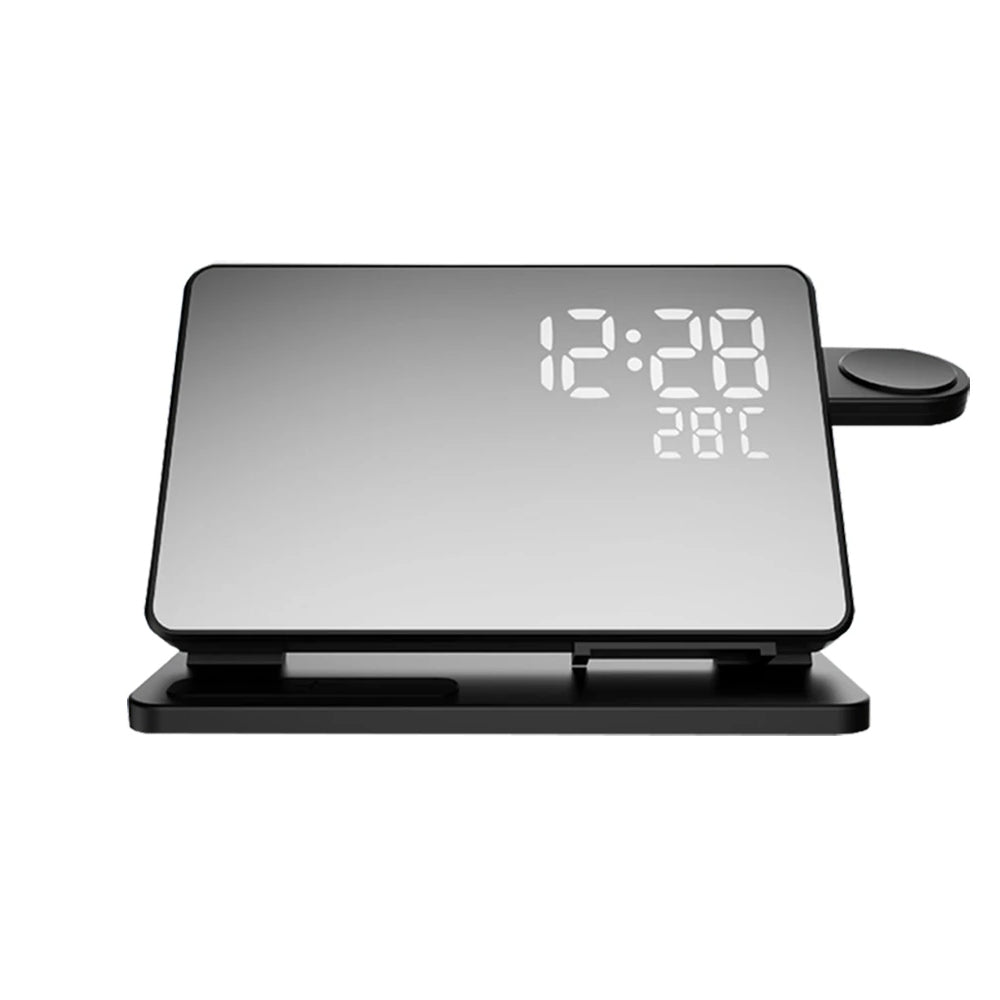 Wireless Charging Station for iPhone, Apple Watch & AirPods with Alarm Clock | 3-in-1 Fast Charging Dock Station | Qi-Certified | Thomler