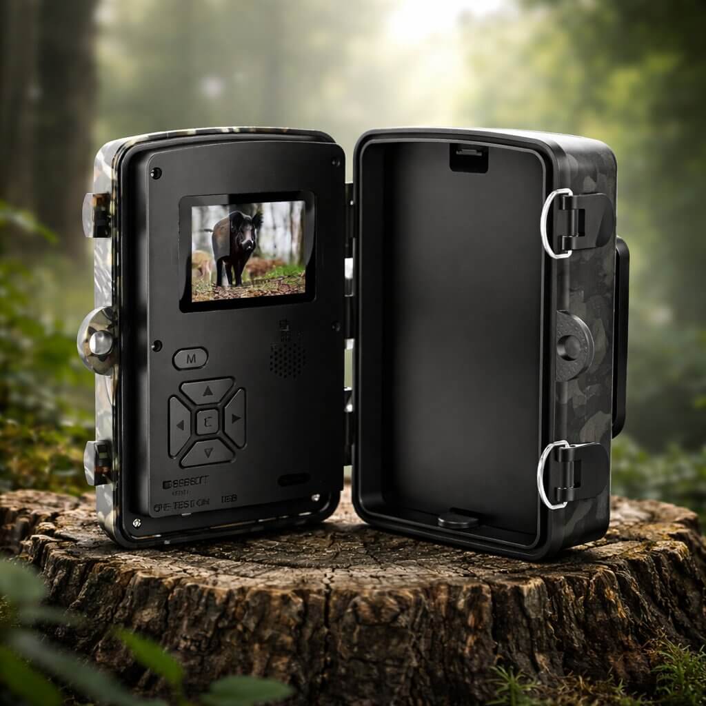 Motion-Activated Trail Camera with Night Vision for Outdoor Wildlife Monitoring & Security | Weatherproof Infrared Game Cam for Deer Hunting | Thomler