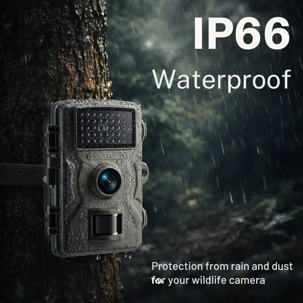 Motion-Activated Trail Camera with Night Vision for Outdoor Wildlife Monitoring & Security | Weatherproof Infrared Game Cam for Deer Hunting | Thomler