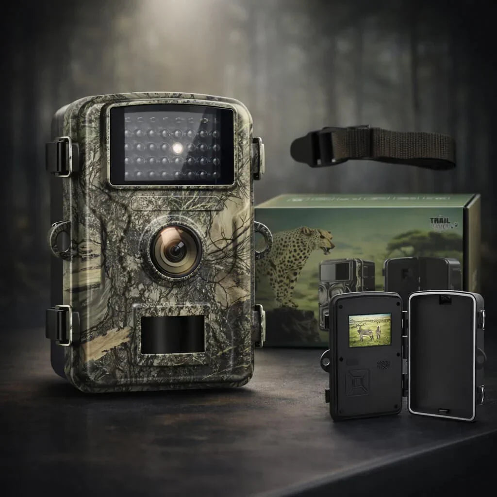 Motion-Activated Trail Camera with Night Vision for Wildlife & Property Security | Outdoor Weatherproof Photo & Video Cam | Thomler