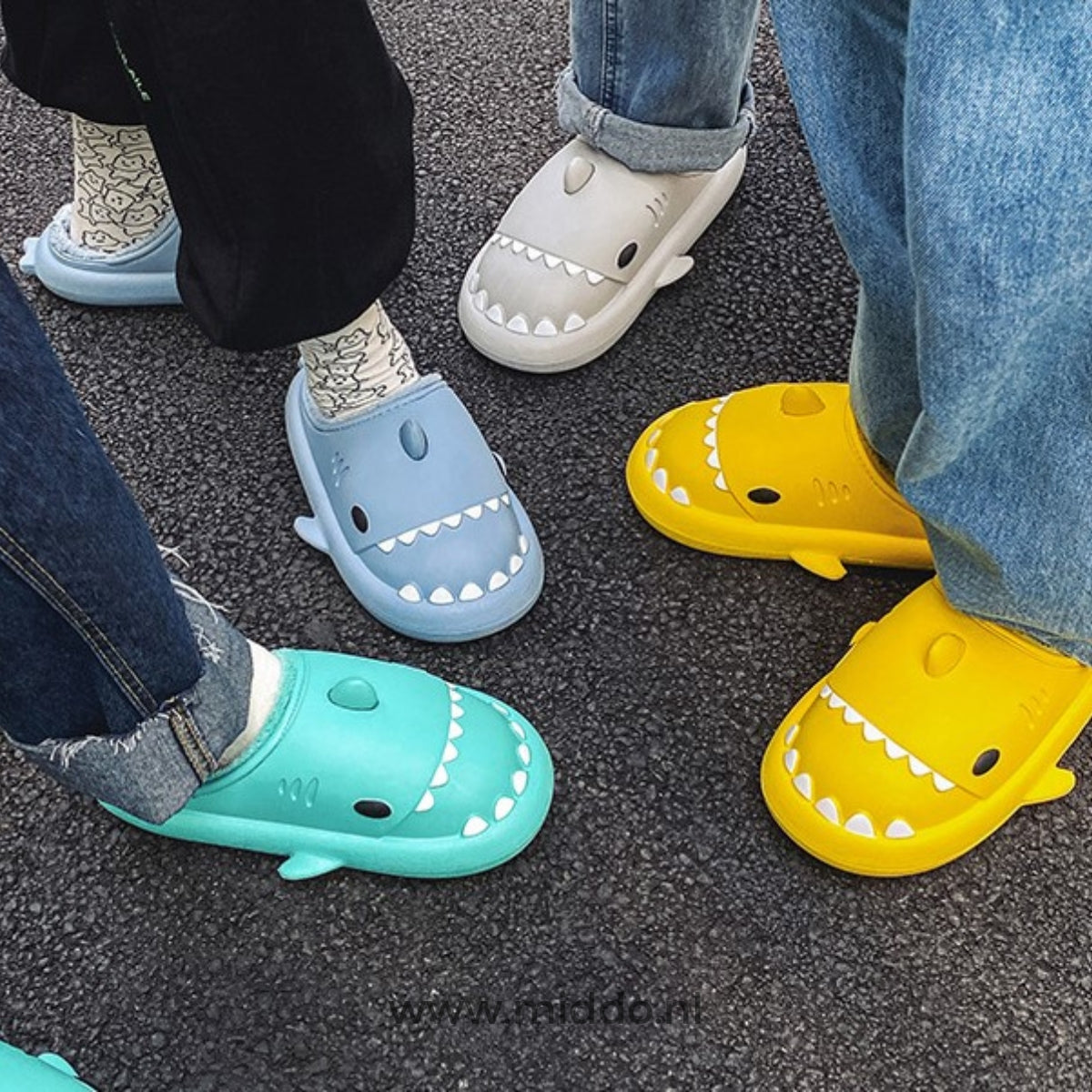 Shark-Shaped Plush Slippers for Kids & Adults – Indoor/Outdoor Comfort | Thomler