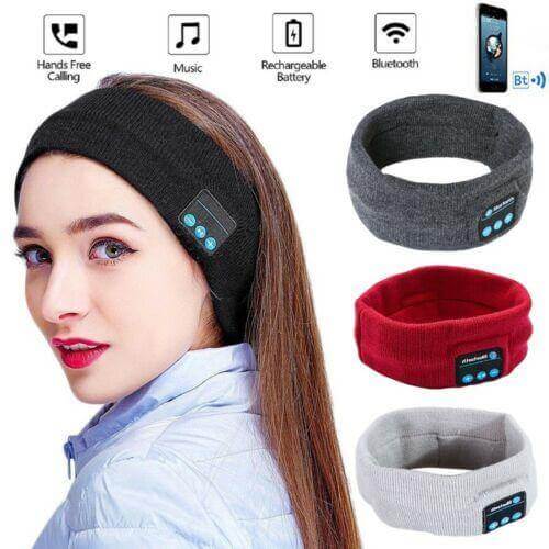Wireless Bluetooth Headband with Built-In Speakers for Running, Gym & Sleep – Washable Knit Sweatband | Thomler